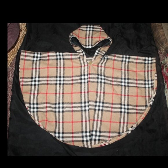 New Iconic O'Neil Of Dublin Ireland Wool Blend Hooded Nova Check Cape Poncho - Picture 1 of 4